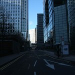 Canary Wharf traffic free